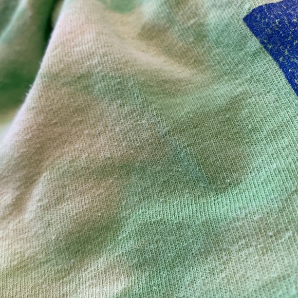 Hanes tagless green tie dye Tshirt with “you never fail until you stop trying” - Picture 9 of 9